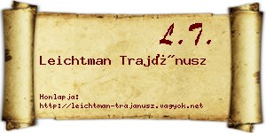 Leichtman Trajánusz névjegykártya
